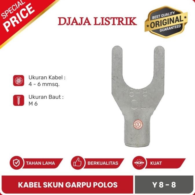 Kabel Skun Y 8mm M8 Sekun Garpu CL Y 8 - 8