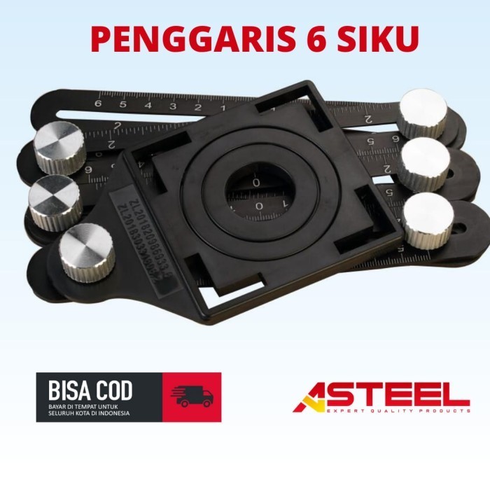 

PROMO! Penggaris keramik granit 6 siku sudut lipat mutifungsi berkualitas