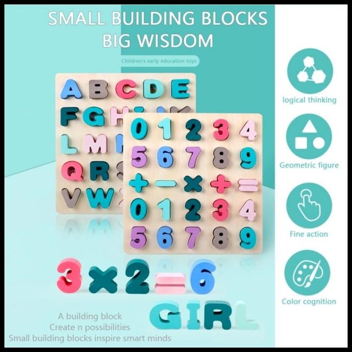 Mainan Edukasi Anak Puzzle Chunky Macaron 3D Ohye - Size 30 X 30 Cm