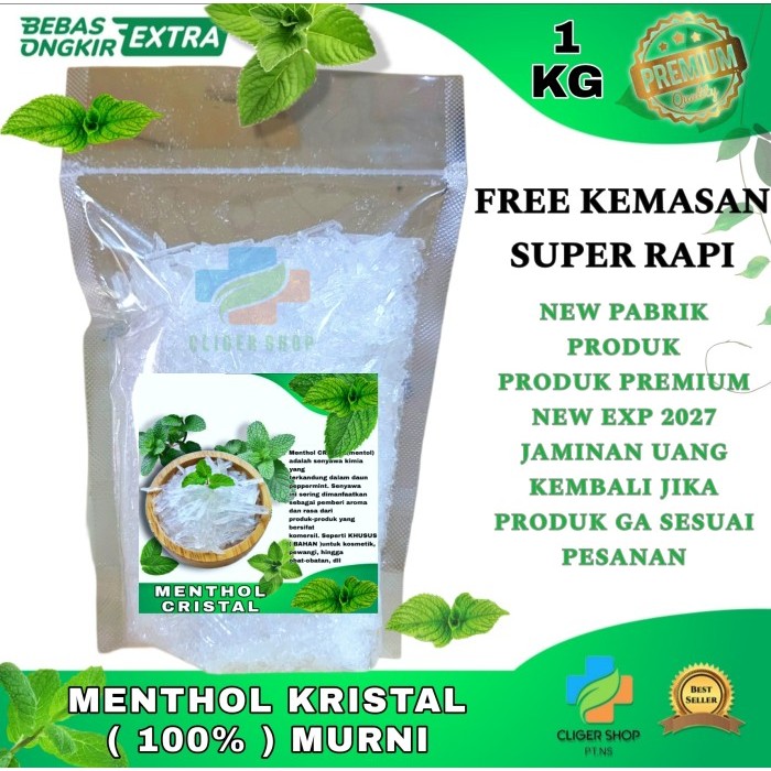 

MENTOL KRISTAL MURNI 1 KG / MENTHOL CRYSTAL 1 KG ( FOOD GRADE )
