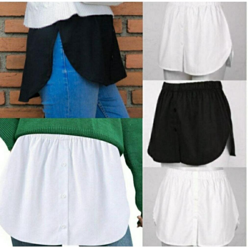 Adjustable Fake Layering Bottom Skirt Capsmee