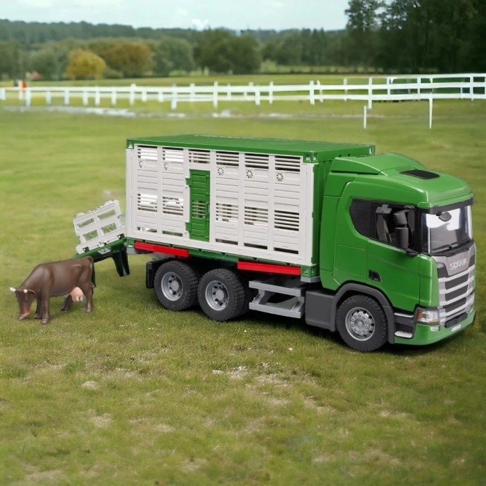 Bruder 3548 - Scania Super 560R Cattle transportation truck & 1 cattle