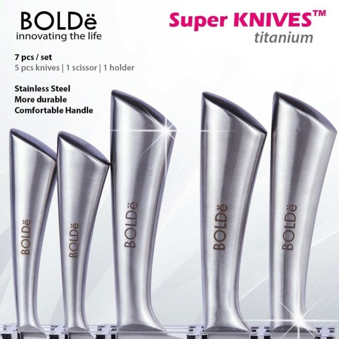Bolde Pisau Dapur Stainless Set Titanium - Super Knives