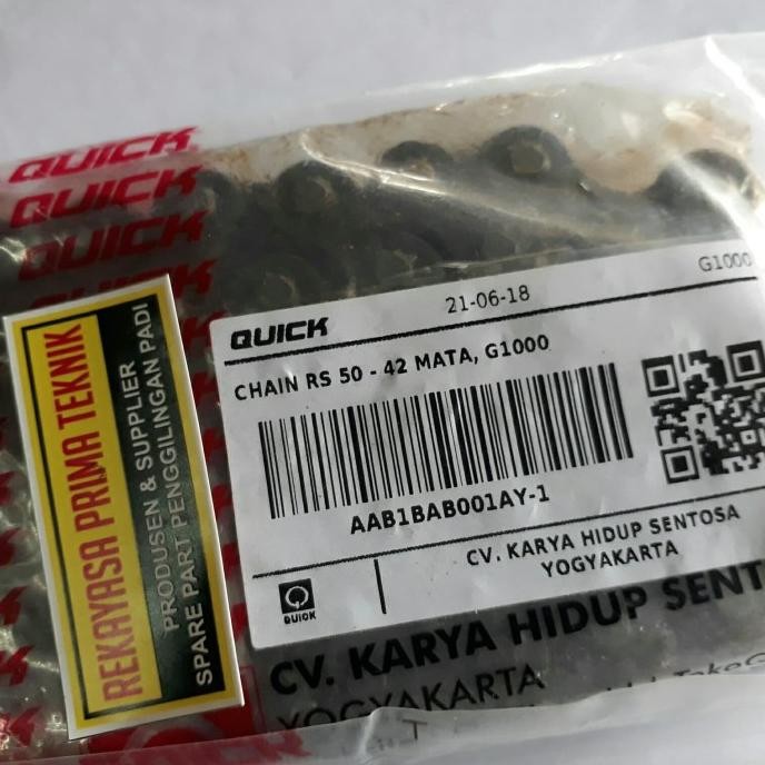 ] Rantai ORIGINAL Traktor Kubota Quick G1000 S1000 G3000 BOXER ZEVA