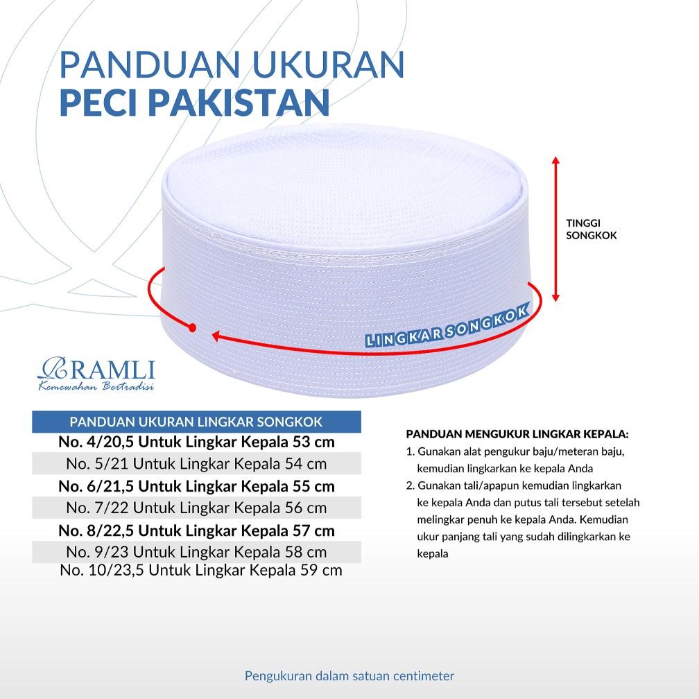 Special Sale Ramli Putih Hitam Peci Songkok Batok Kalbut Hemat