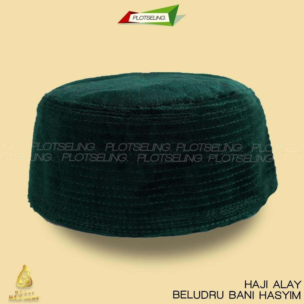 As23 Peci BLUDRU BANI HASYIM Kopiah Habib Syech Habaib Hitam Hijau Putih Kopyah Bludru Sholat Santri