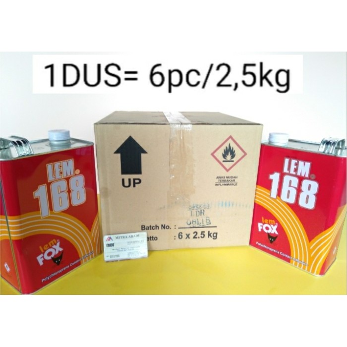 

LEM KUNING FOX 168 GALON 2.5 KG LEM HPL LEM 168 LEM TRIPLEK