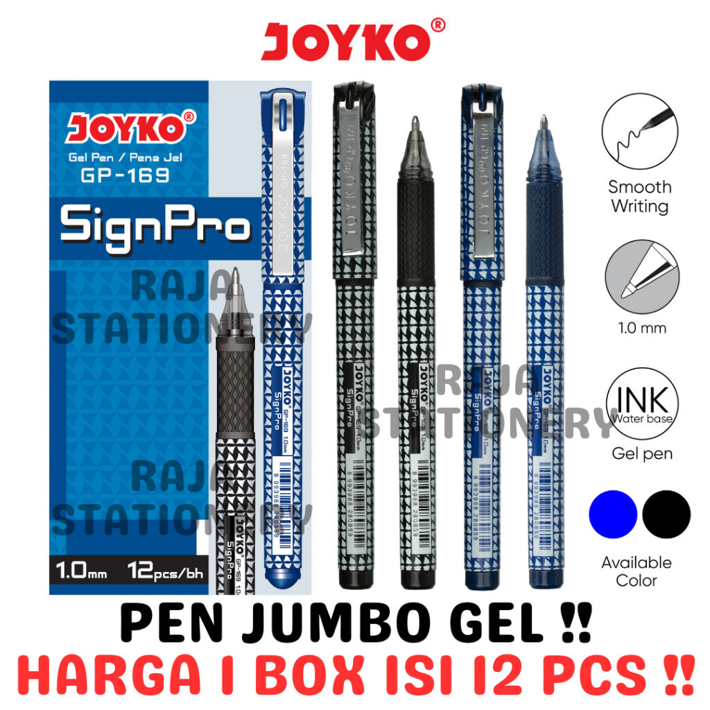 

JOYKO GEL PEN SIGN PRO 1.0 PULPEN PEN JOYKO JEL SIGNPRO GP-169 [12PCS] RAJA BIG BOX