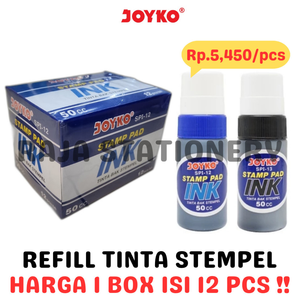 

JOYKO STAMP PAD INK REFILL ISI ULANG TINTA STEMPEL JOYKO BOX [12PCS] RAJA BIG BOX
