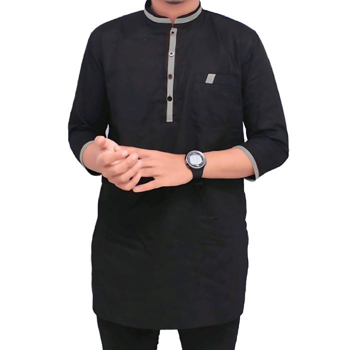 KEMEJA KOKO KEMKO PRIA COWOK DEWASA KURTA AGAM LENGAN PENDEK SANTRI MUSLIM LEBARAN ELEGAN BRANDED