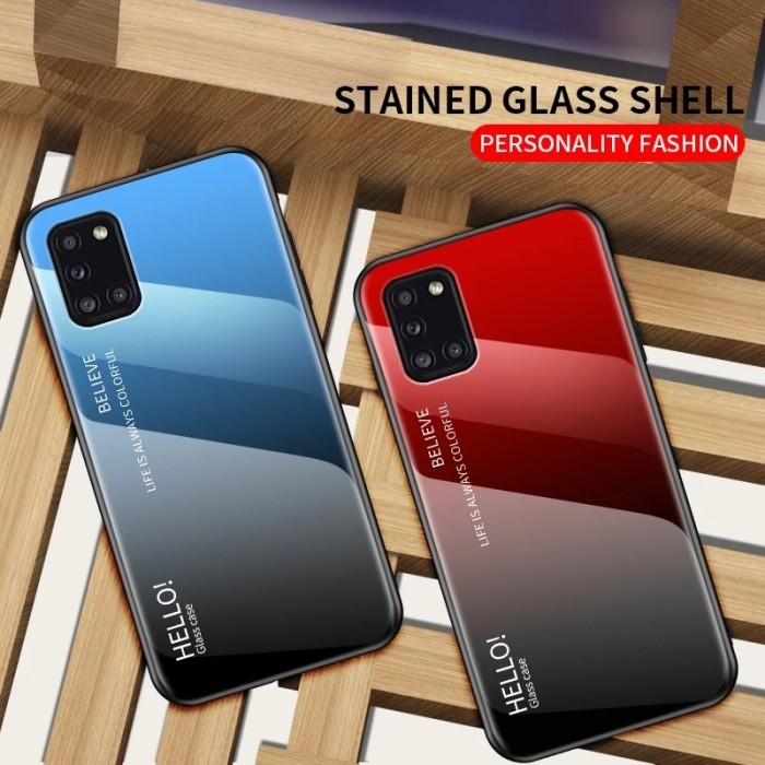 PROMO Gradient Glass Case Samsung Galaxy A31 SamsungA31 Casing HP