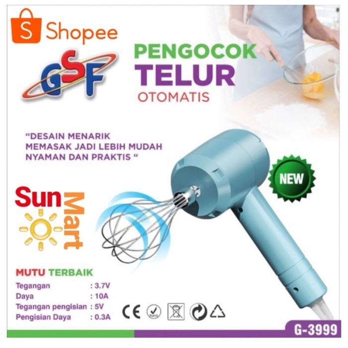 Hand Mixer Gsf / Pengocok Telur Otomatis Murah New