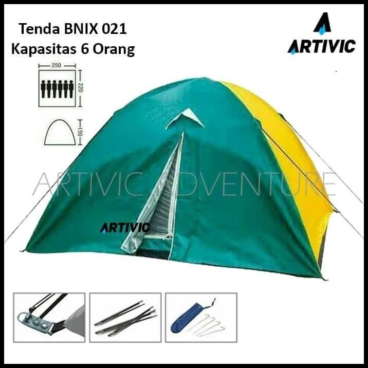 Tenda Camping Dome Outdoor Bnix 021 Kapasitas 6 Orang Double Layer