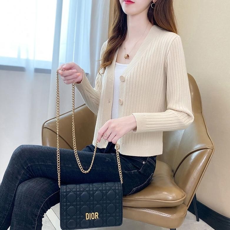 Cardigan Outer Lengan Panjang Rajut Halus Adem Atasan Baju Wanita Style Jaket Sweater