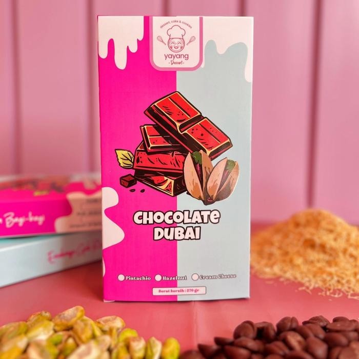 

terbaru !!! bundling b coklat dubai hazelnut jumbo 1pcs , kunafa pistachio jumbo 1pcs - yayang