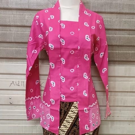 Kebaya Kutubaru Jumputan/ Kebaya Jumputan Bali/ Kebaya Kutubaru Lengan Panjang Jumputan/Kebaya Lurik