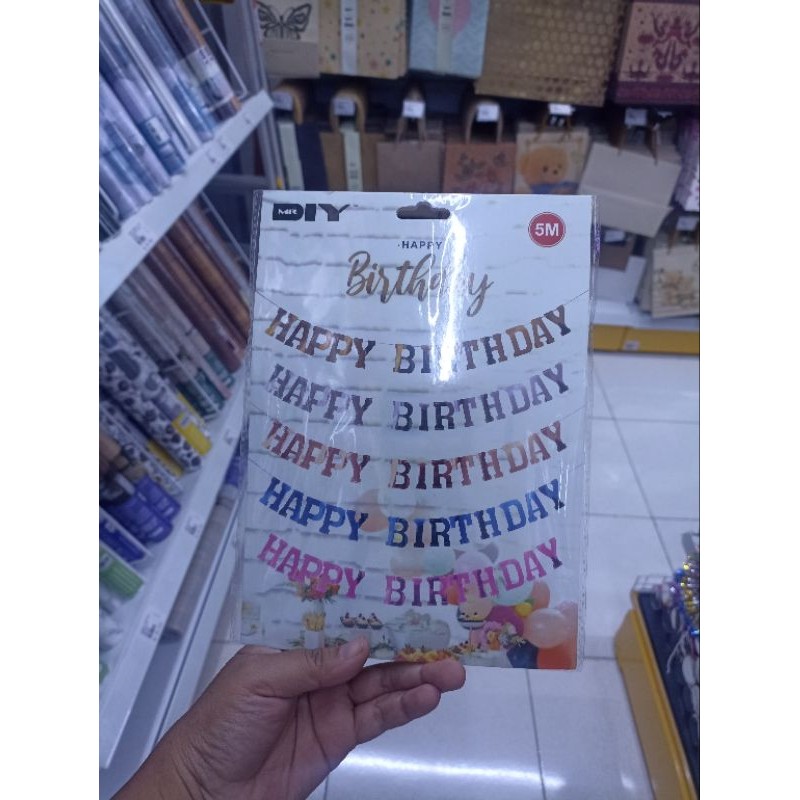 Tulisan Happy Birthday/Hiasan Dinding/Hiasan Pesta Ulangtahun/Banyak warna