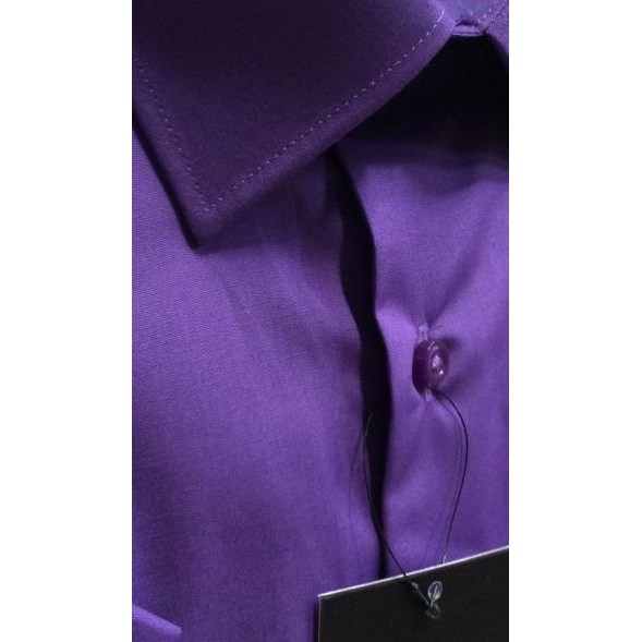 ALISAN Original: Kemeja Polos Reguler Lengan Pendek //UNGU TUA// Terlaris