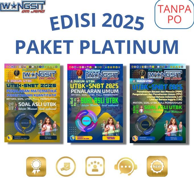 BUKU WANGSIT OM JERO UTBK SNBT 2025 PAKET PLATINUM (PENALARAN UMUM, PENALARAN MATEMATIKA & PENGETAHU