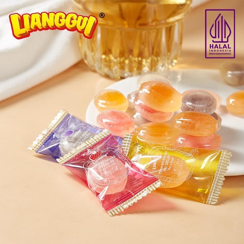 

et-98 [HALAL] LIANGGUI Permen Buah Viral Aneka Rasa Candy Keras Isi Selai Lebaran Best Seller Enak Cemilan Viral