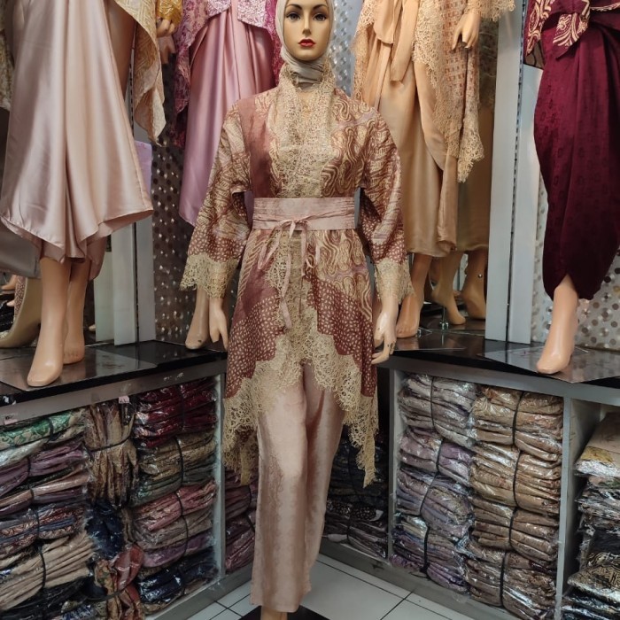 Set Kebaya Batik Viscose Terkini Setelan Celana Batik Viscose