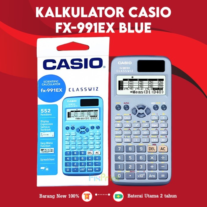 

Kalkulator Casio Fx 991 Ex Hitam Black Blue Pink , Calculator Scientific Kalkulator Ilmiah Sekolah