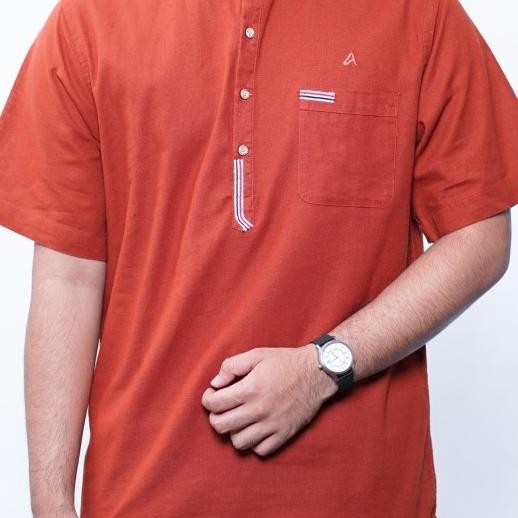 Kemko Abiyu Baju Koko Pria Muslim Basic Kemeja Koko Lengan Pendek Terlaris