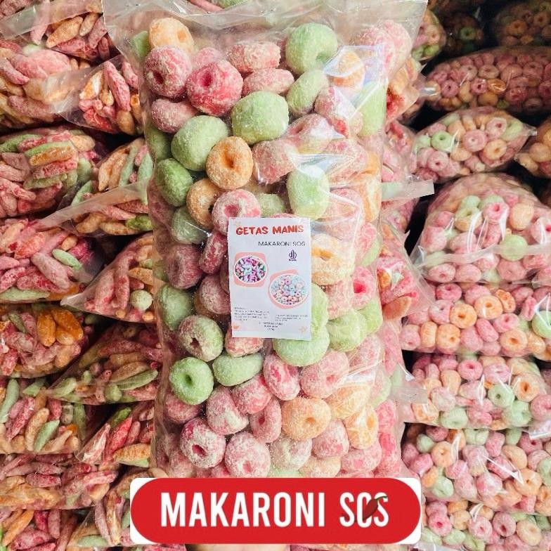 

gd-324 1KG Getas Nyes Nyes | Makaroni Sos Donat Lonjong Getas Widaran Manis Snack Jadul Nyes Termurah