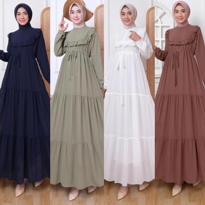 Terbaik Gamis Murah / Gamis Hitam/ Dress Hitam Polos/ Baju Hitam Gamis Ceruti Berkualitas