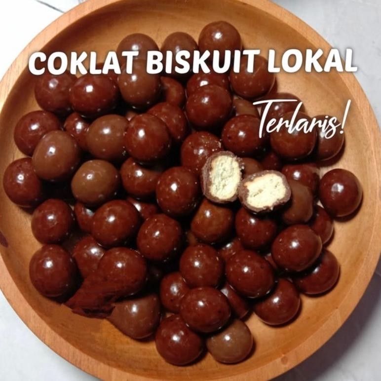 

fsd-34 (FREE DUS) B0LA BOLA COKLAT BISKUIT/ BISUKUIT BOLA COKLAT Premium