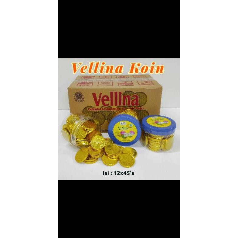 

ter-46 Vellina Coklat Coin 45'pcs Berkualitas