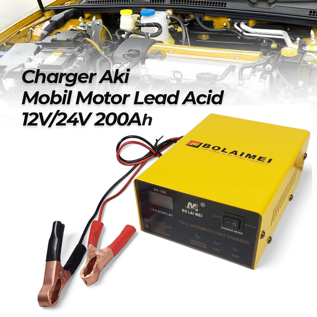 Charger Aki Mobil Intelligent Battery Charger 12V/24V 15A