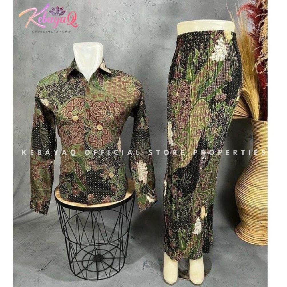 Set Batik Couple Mega Mendung - Baju Batik Couple Pasangan - Kemeja Batik Couple - Kemeja Batik Pria