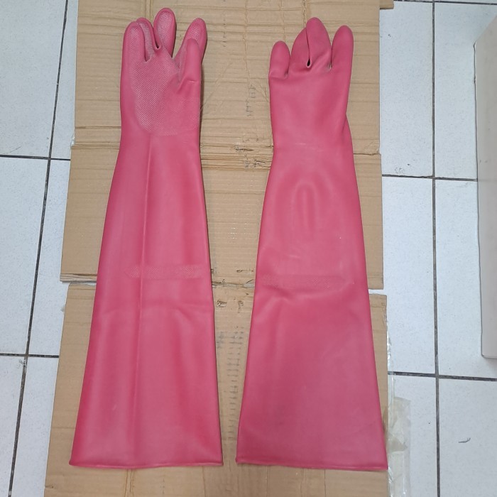 Sarung Tangan Karet Panjang 28" / Sarung Tangan Karet Kimia
