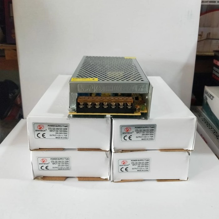 Power Supply 12V 10A/ADAPTOR Trafo LED STRIP 12V 10A MuraLed