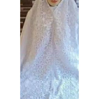 MUKENA SUTRA PRADA BORDIR PUTIH Terlaris