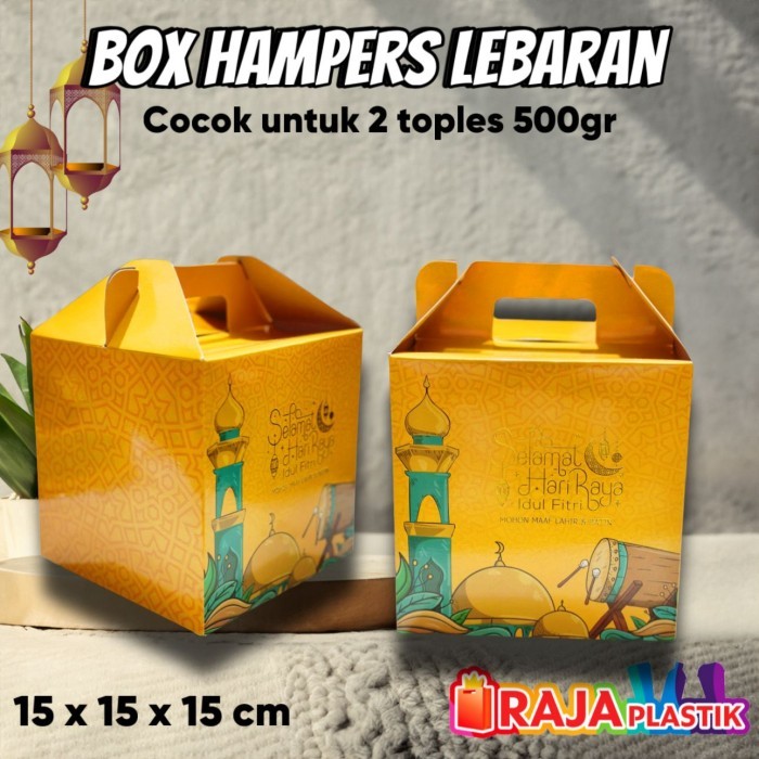 

Box Hampers Lebaran / Dos Parcel Idul Fitri kue kering 500grm