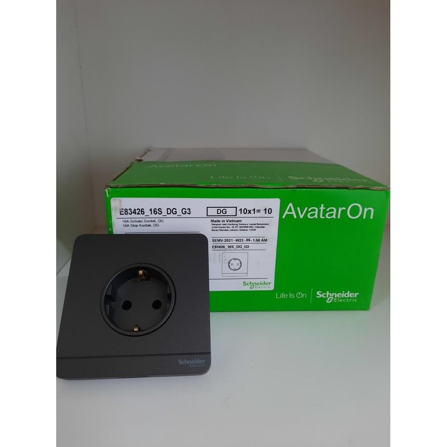 STOPKONTAK AVATAR DARK GREY (DG) SCHNEIDER