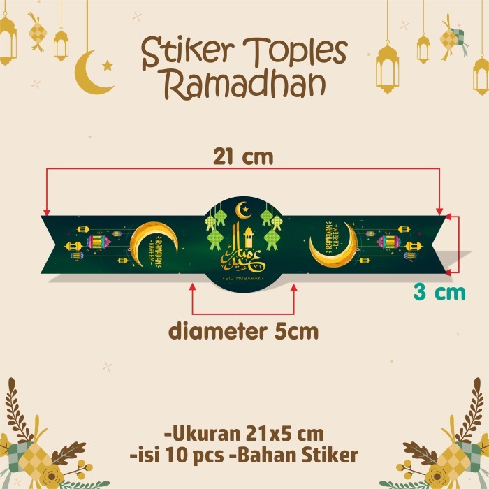 

Sticker Toples lebaran - stiker toples kue kering idul fitri