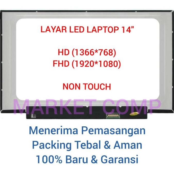 Layar Led Lcd Laptop Hp Pavilion Hp 14 Dv  14Dv 14-Dv 14-Dv0000 14-Dv1000 14-Dv2000 14-Dv0Xxx 14-Dv1