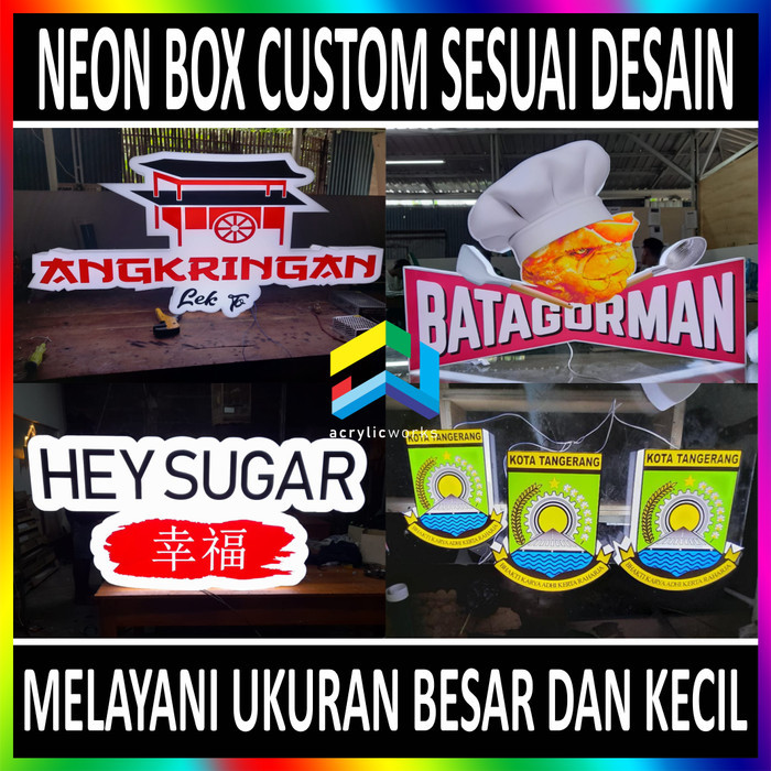 neon box led sesuai desain custom