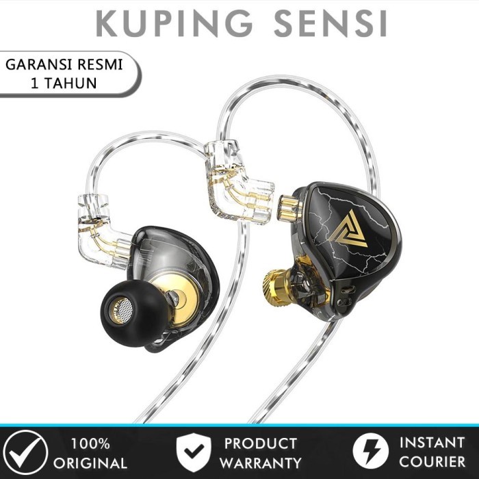 qkz x hbb titanium-coated diaphragm driver hifi in ear earphone