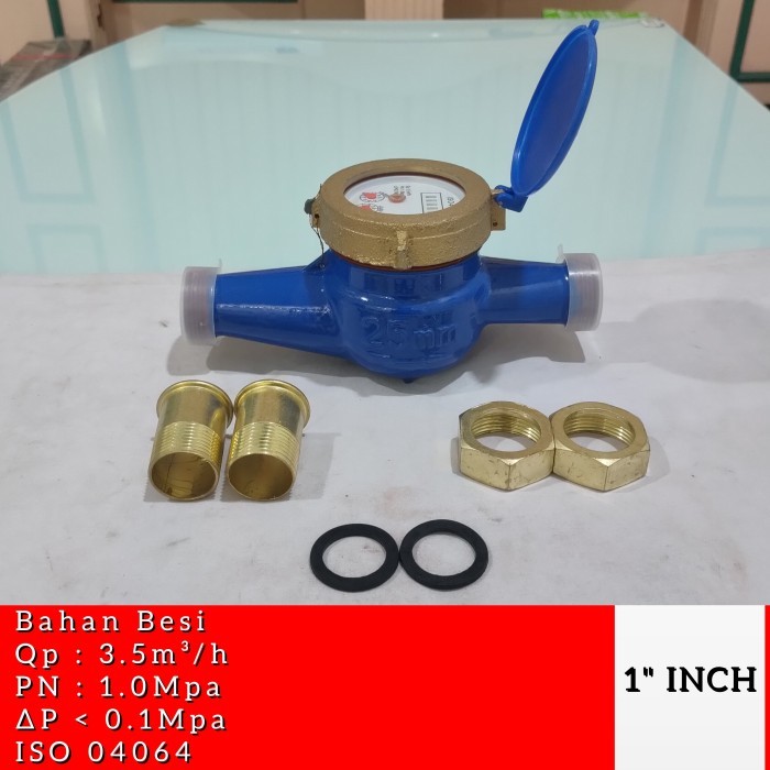 Water Meter 1" Inch Meteran Air Flow Meter