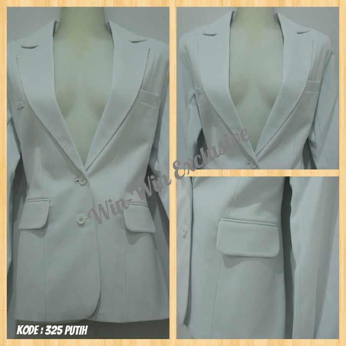 Seragam Blazer Putih Kantor Wanita Rompi