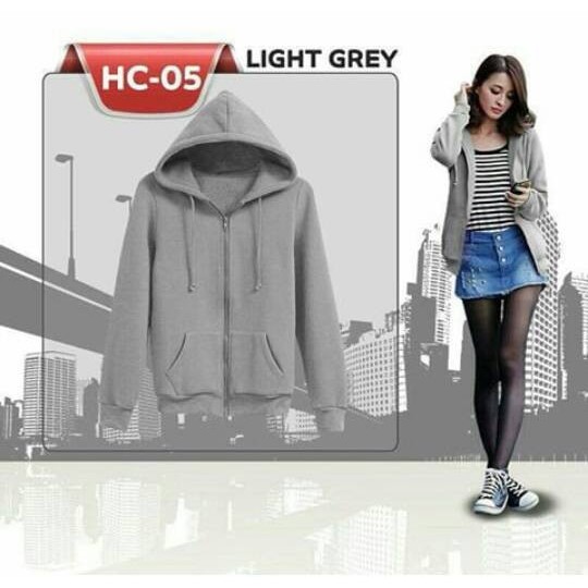 Jacket Hoodie Wanita Fleece Polos