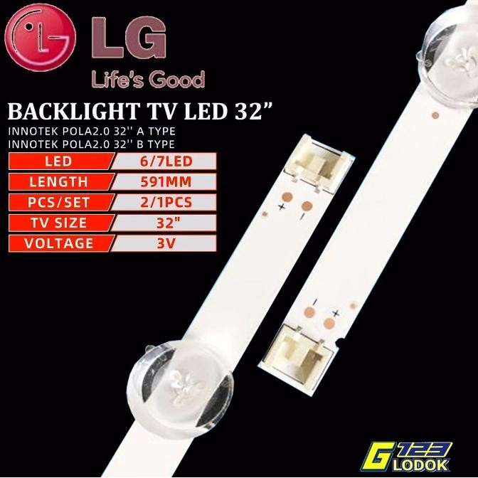 Backlight TV LED LG 32 Inch 6K 7K 6K Kancing 3V LED Cekung Lampu BL 32LN541B 32LN541 32LN4900 32LN51