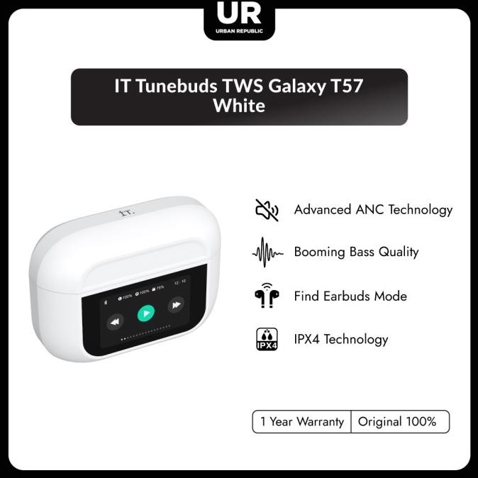 Grosir It Tunebuds Tws Galaxy Earphone Bluetooth T57 - White