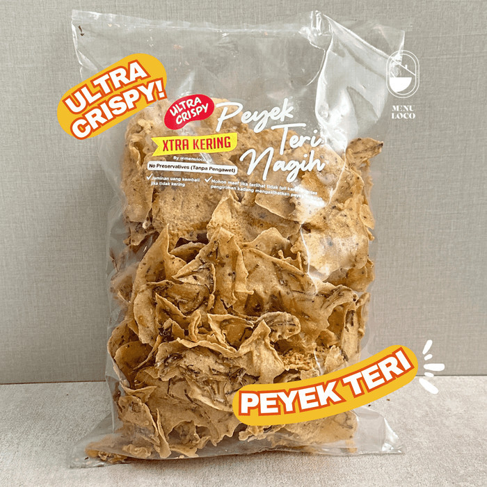 

BARANG TERLARIS Peyek kacang/teri/kecepe rawit Nagih size M (pengiriman luar kota)