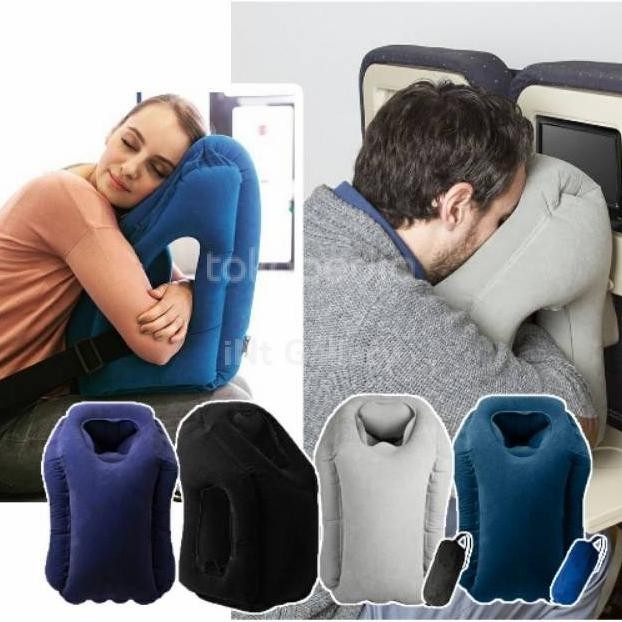 Grosir [Cod] Ig Bantal Angin Tiup Smart Travel Pillow Premium Woollip