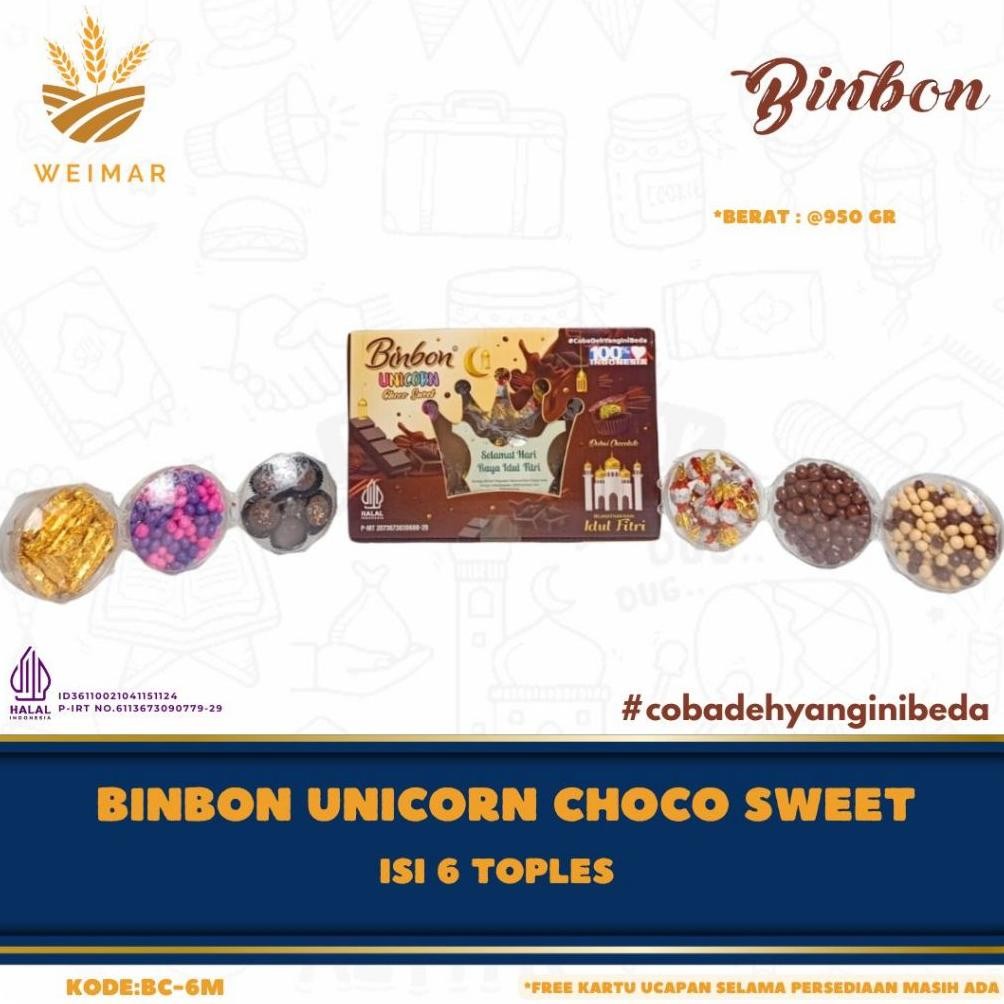 

Binbon Unicorn Choco Sweet - Paket Coklat Mix 6 Toples Flash Sale! Diskon Hingga 70%